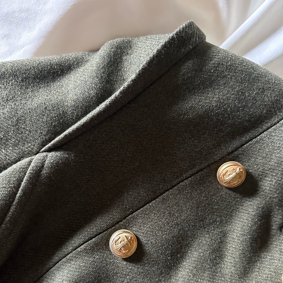 ZARA Double Breasted Wool Blend Coat - Picture 4 of 12